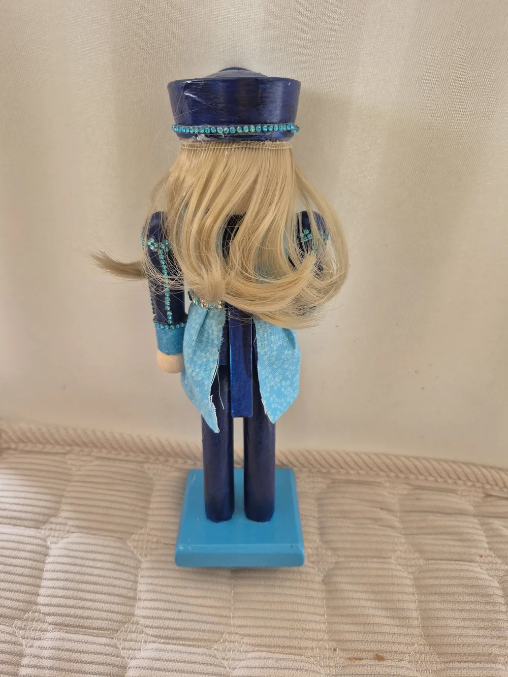 Blue Decorative Wooden Lady Nutcracker